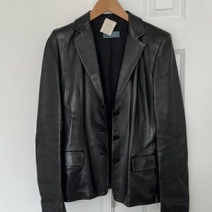 Leather blazer